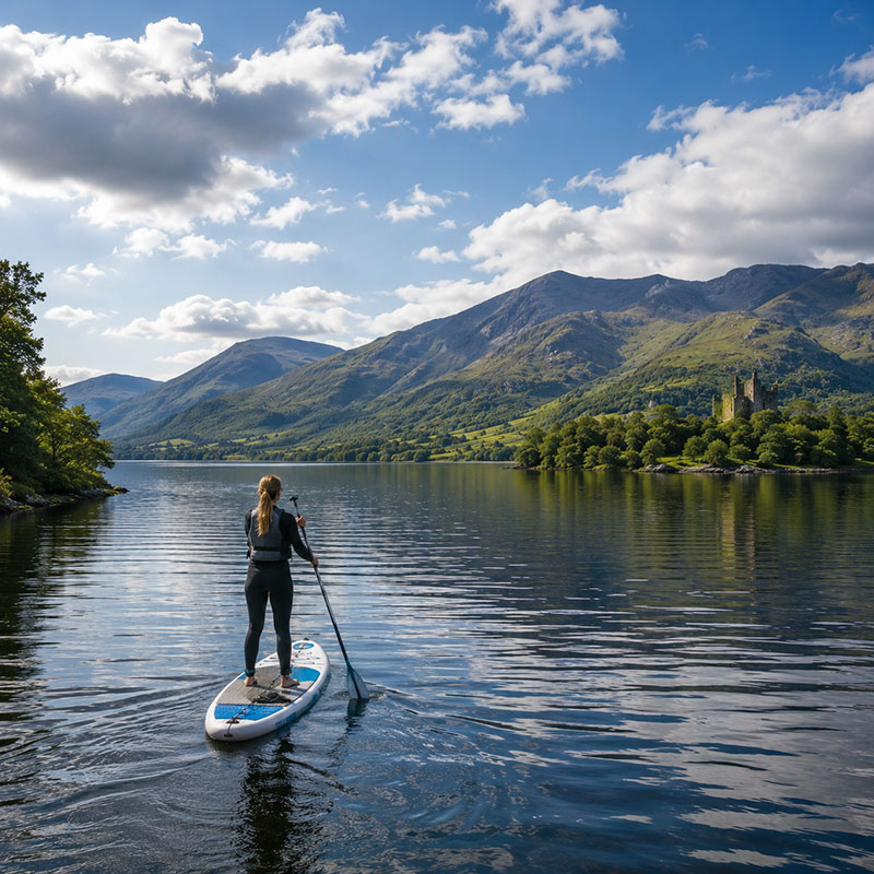 Lochside-Lodge-paddle-boarding